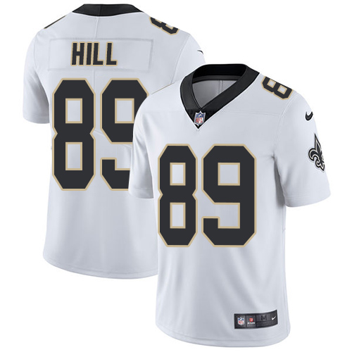 2019 Men New Orleans Saints 89 Hill white Nike Vapor Untouchable Limited NFL Jersey